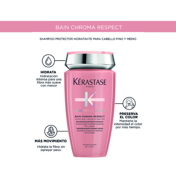 Shampoo Riche Chroma Respect Absolu Kérastase 250 ml - Imagen 2